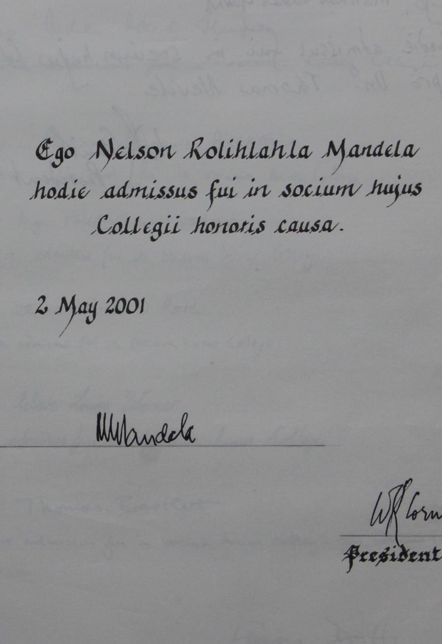 Mandela's signature